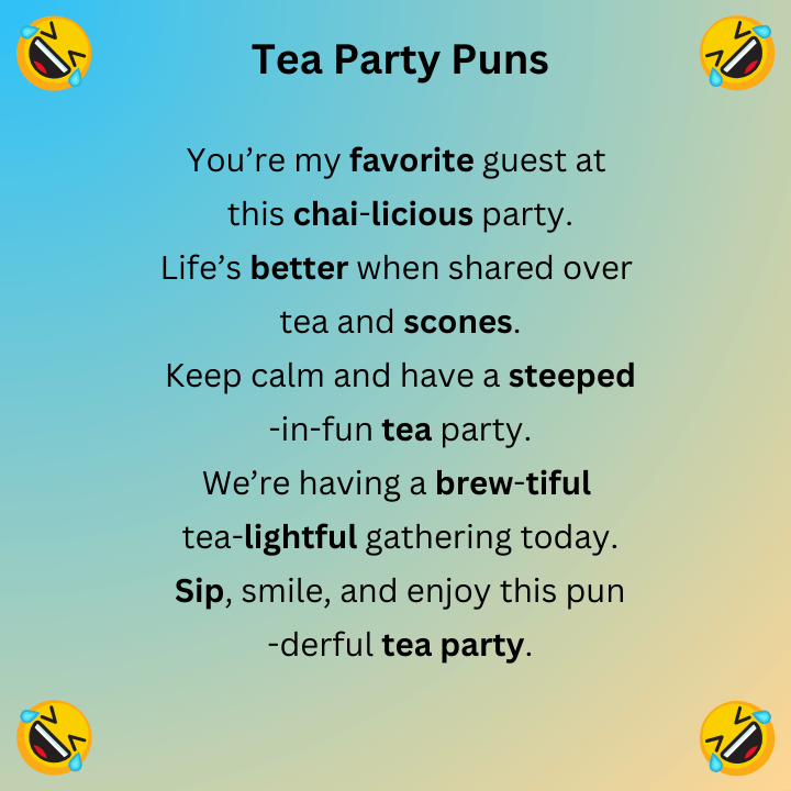 Tea Party Puns