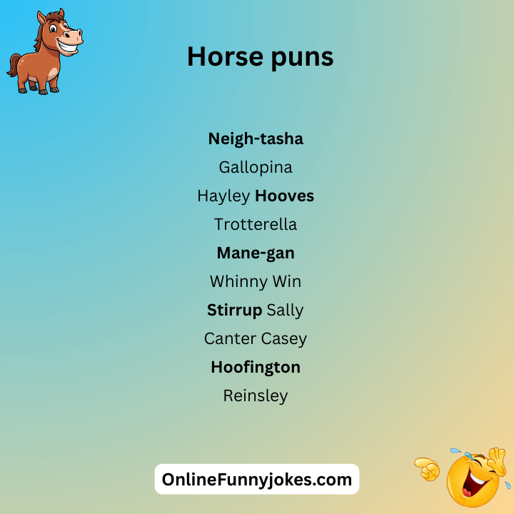 Horse Puns Names