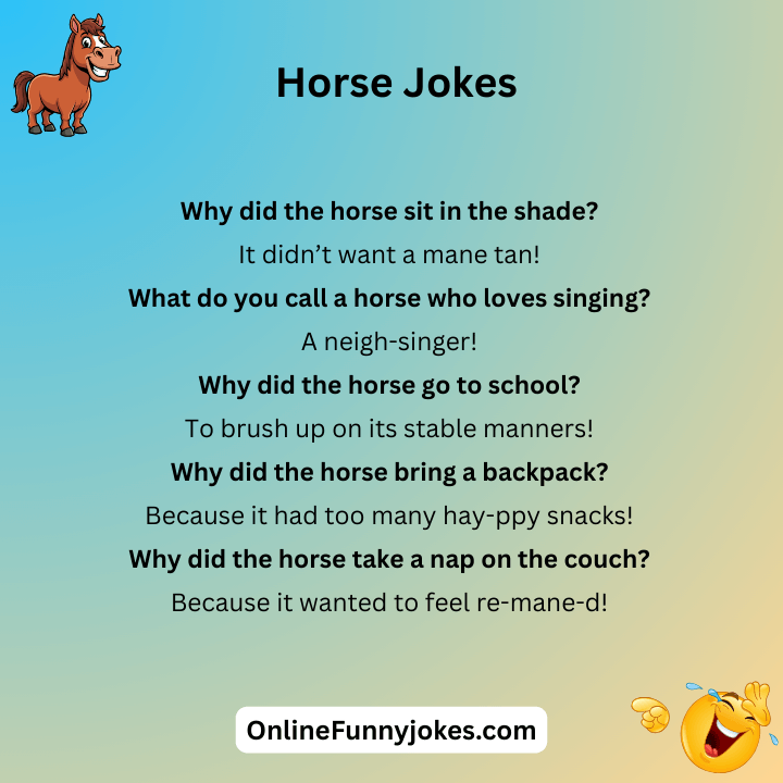 One Liner Horse Jokes