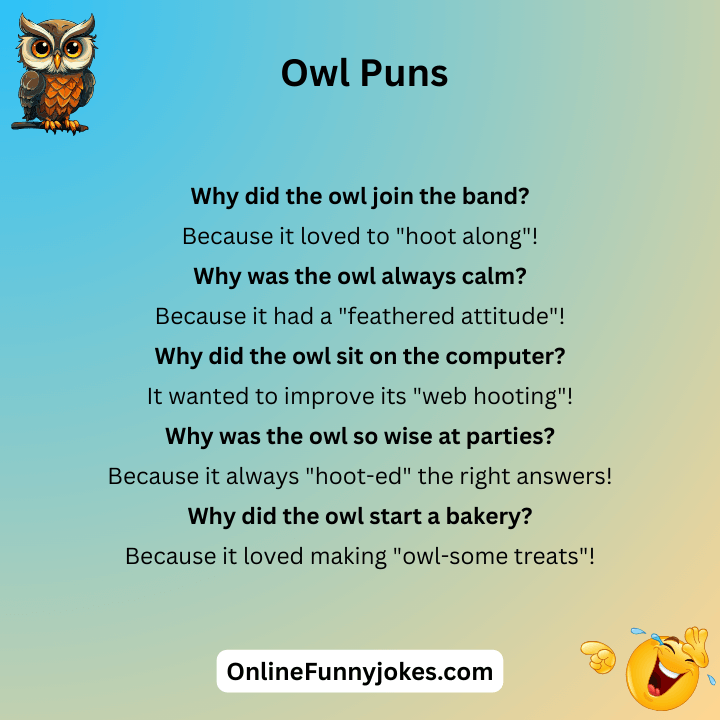 Owl Puns One Liners