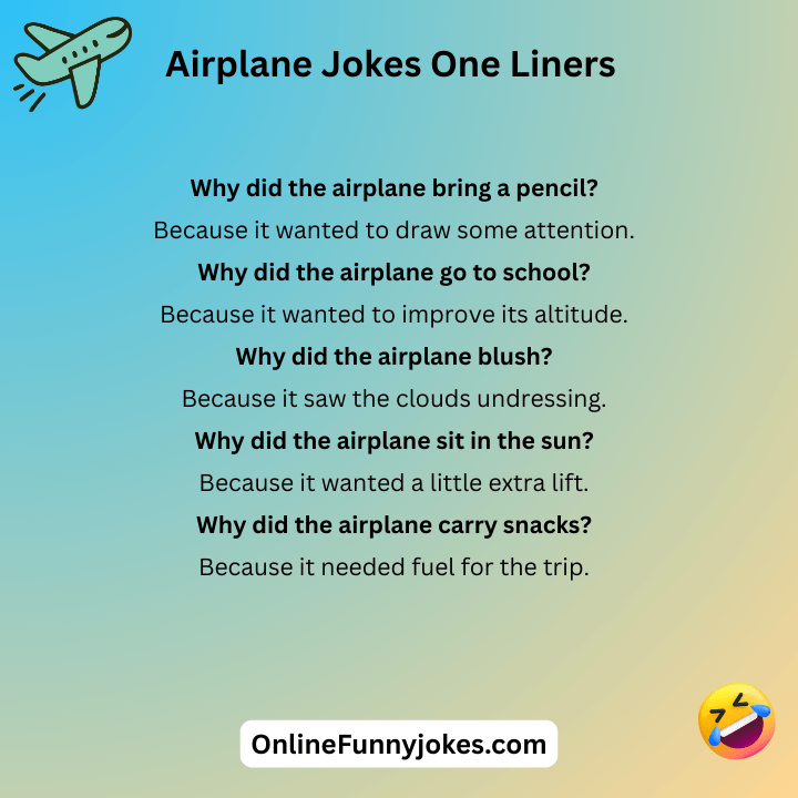 Airplane Jokes One Liners