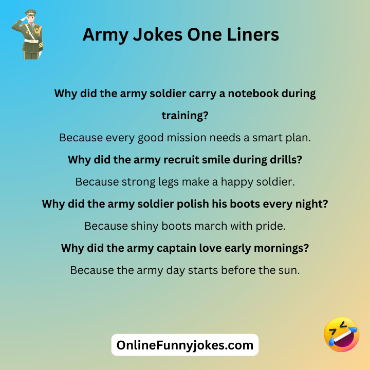 Army Jokes One Liners