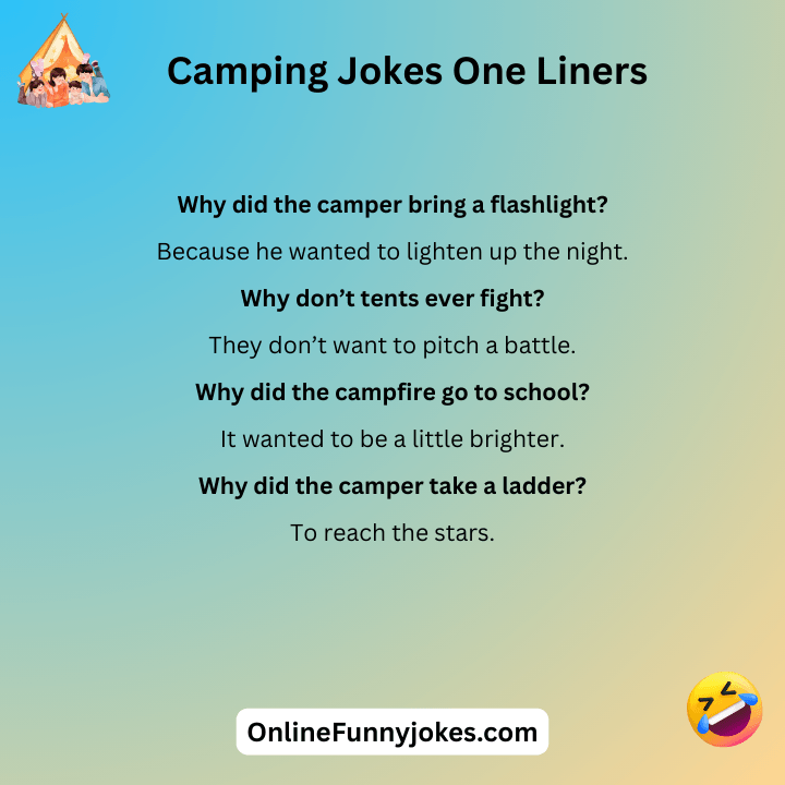 Camping Jokes One Liners