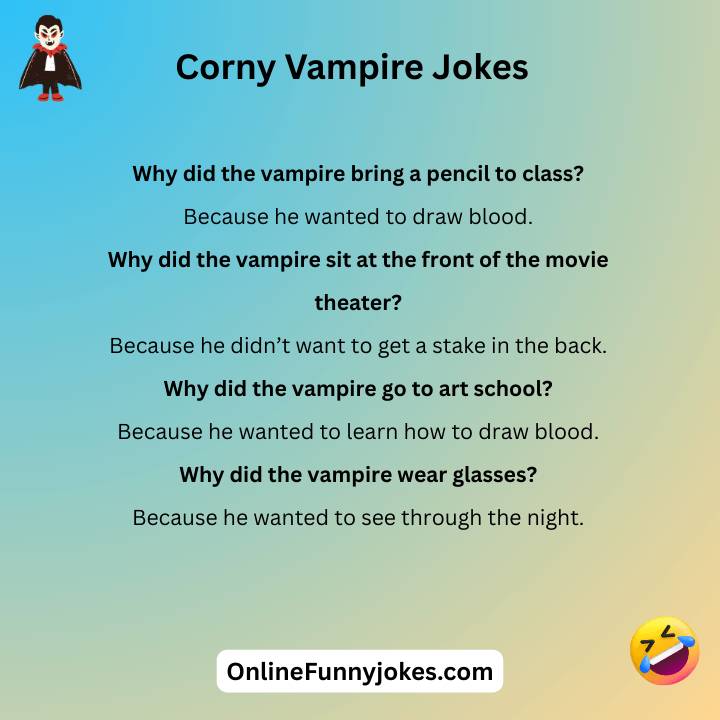 Corny Vampire Jokes