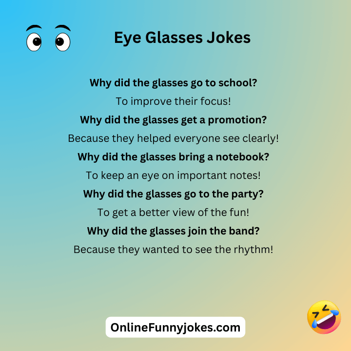 Eye Glasses Jokes
