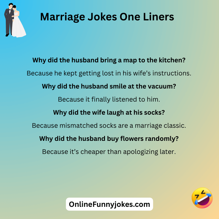Marriage Jokes One Liners