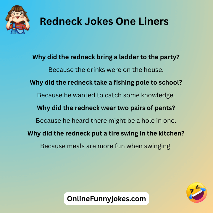Redneck Jokes One Liners