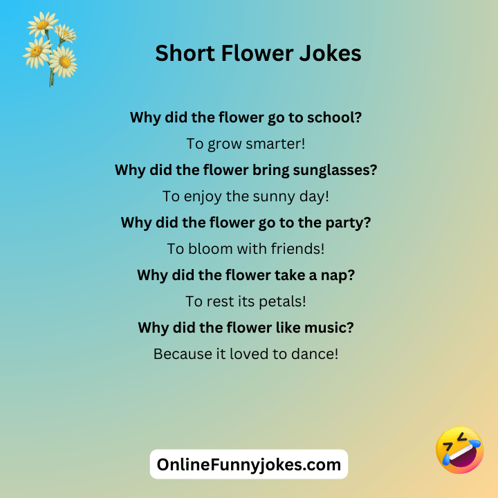 Short Flower Jokes