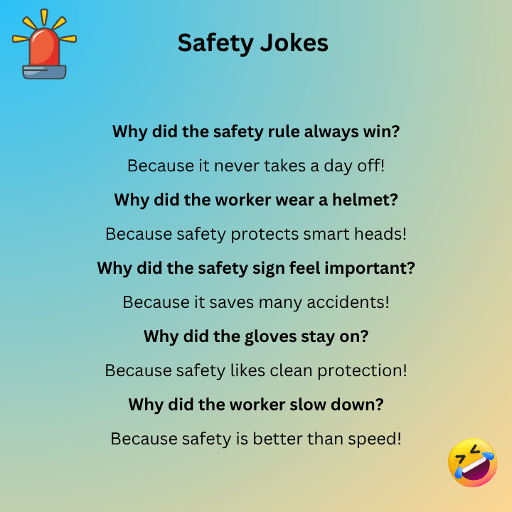 Safety Jokes One Liners